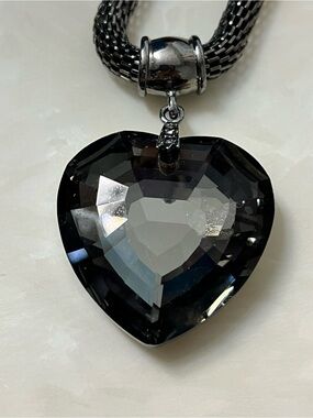 Faceted Smoky Necklace with beautiful Black heart 🖤 pendant Jewelry